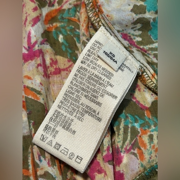 Free People Floral Garden Print Balloon Puff Sleeve Wrap Blouse Top women’s XS - Picture 14 of 16